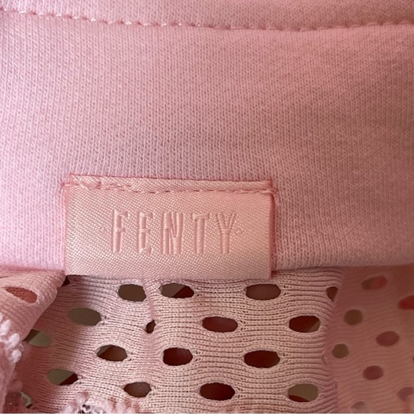 Puma Fenty by Rihanna Women’s Bell Sleeves Crop Pink Sweatshirt Size S Ruffle - Picture 12 of 12